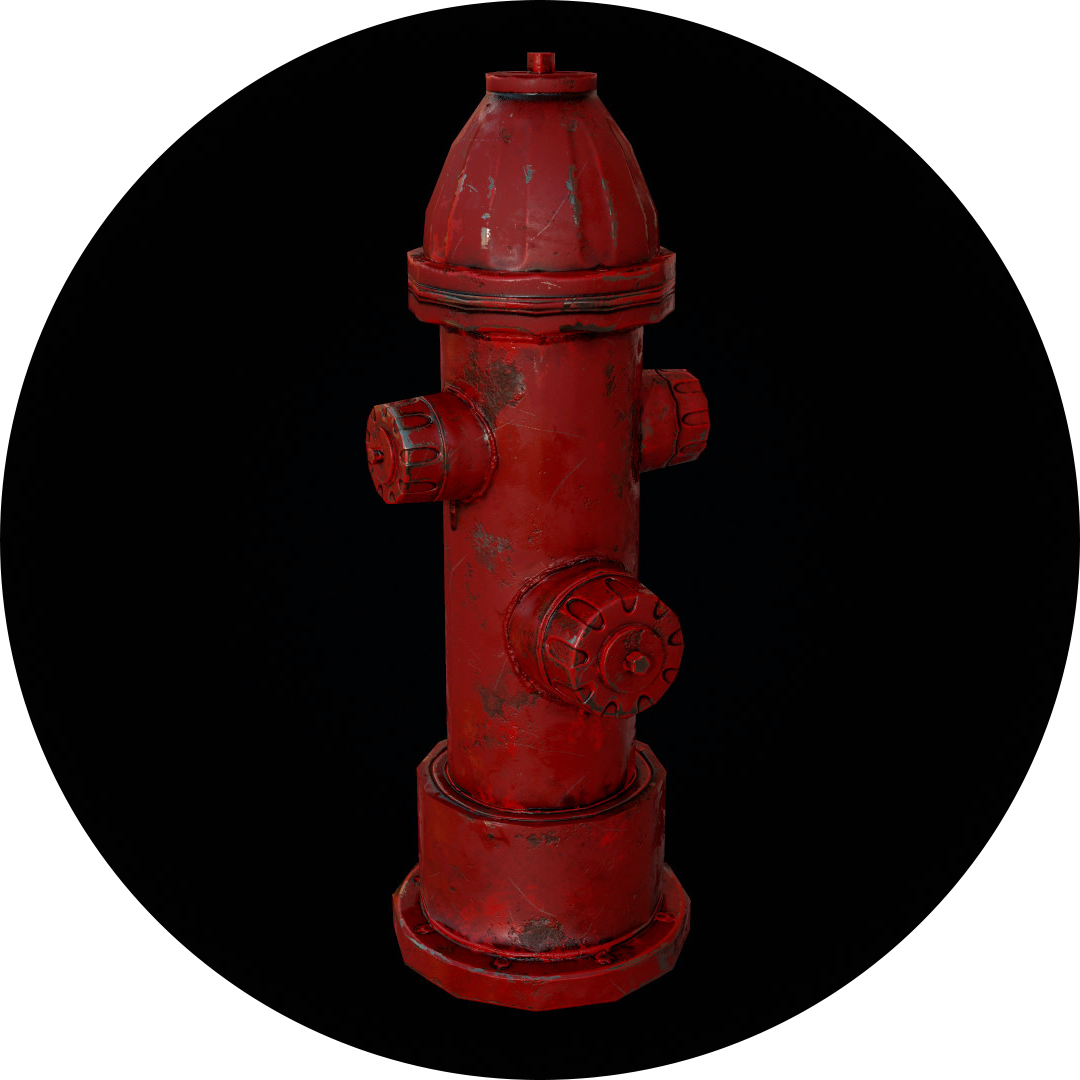 3D fire hydrant props