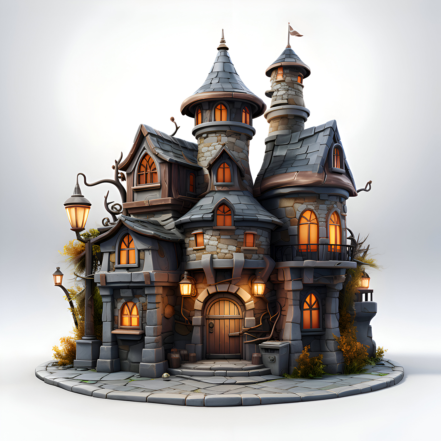 3d model of fantasy castle