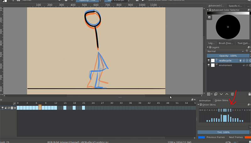 Krita animatation software