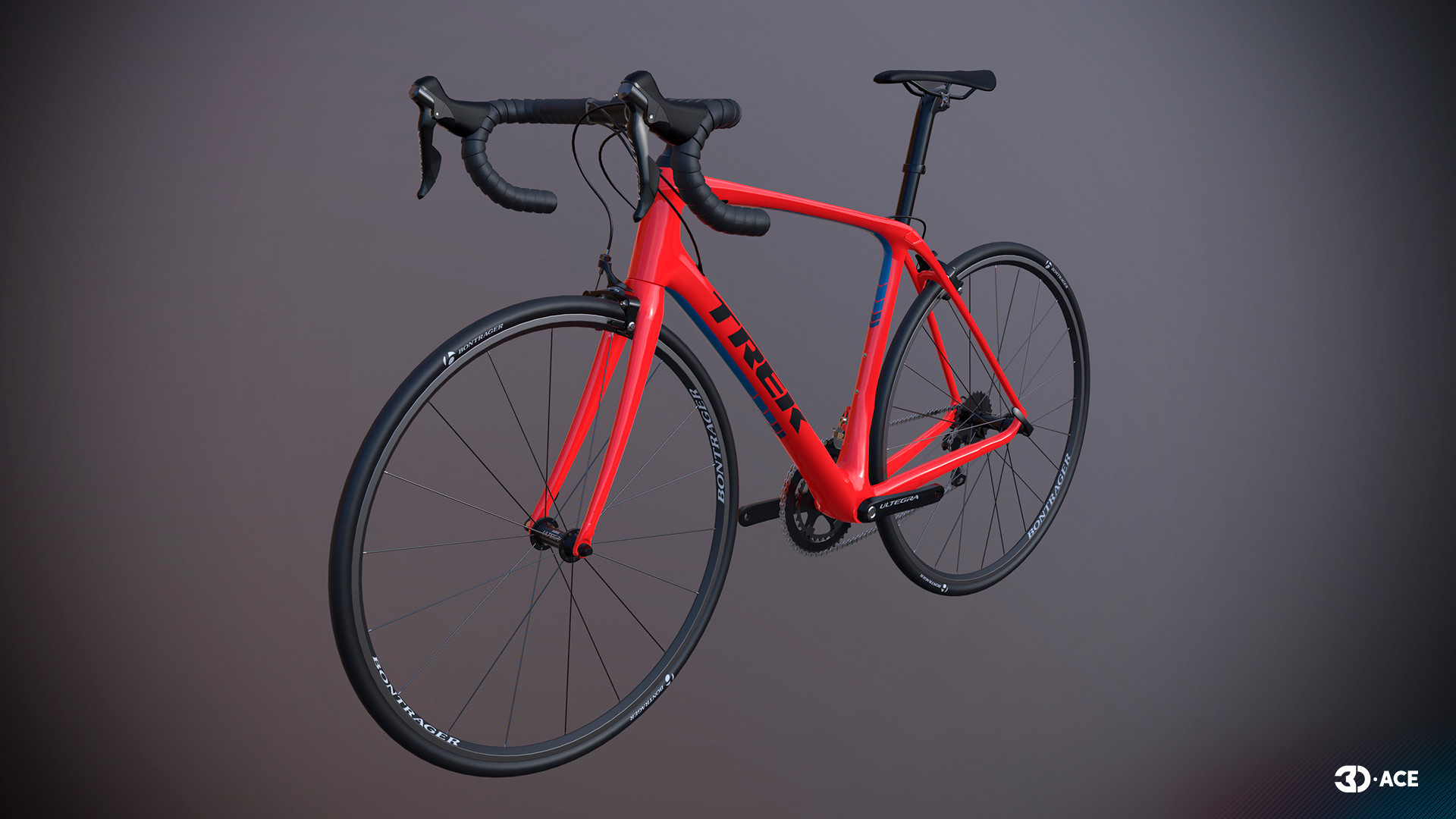 Trek bicycle hard surface 3D modeling